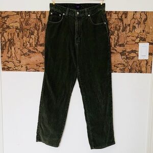 Khaki Green Corduroy Pants